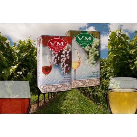 V. M. pack with Red or White Wine 1L