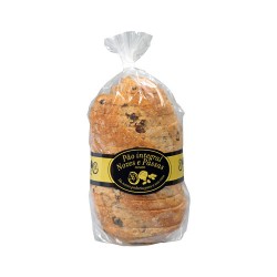 Sliced Brown Bread with Raisins and Nuts with strap 350g