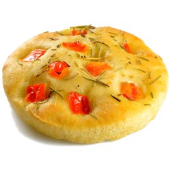 Mini Focaccia from Modena with tomato and rosemary 70g